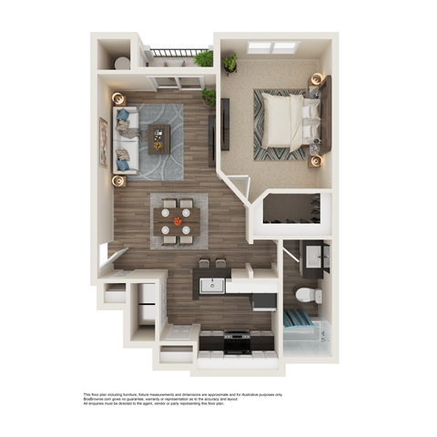 1 Bed 1 Bath Floor Plan | 741 Sq. Ft. at Element Deer Valley in Phoenix, AZ 